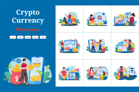 M495_Cryptocurrency Illustration Pack