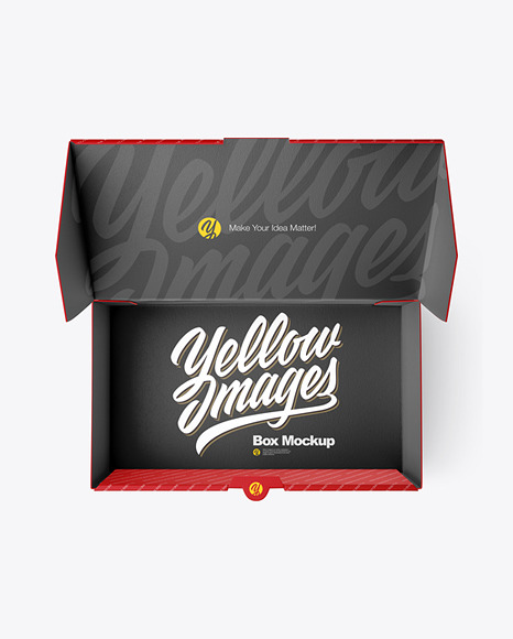 Opened Paper Box Mockup