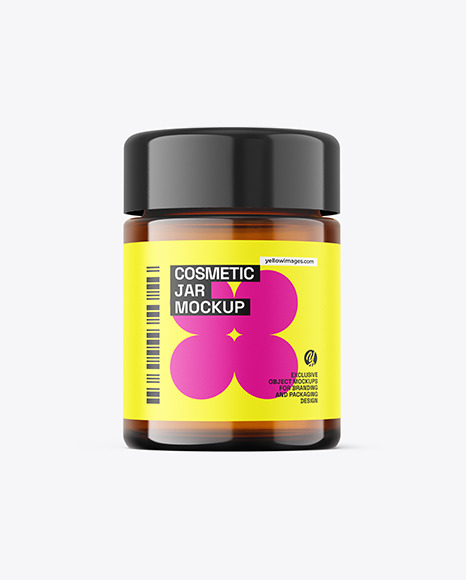 250ml Amber Jar Mockup