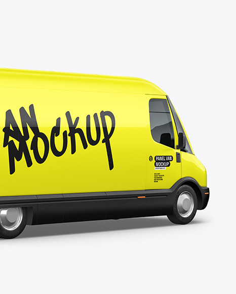 Electric Delivery Van -  Back Half Side View