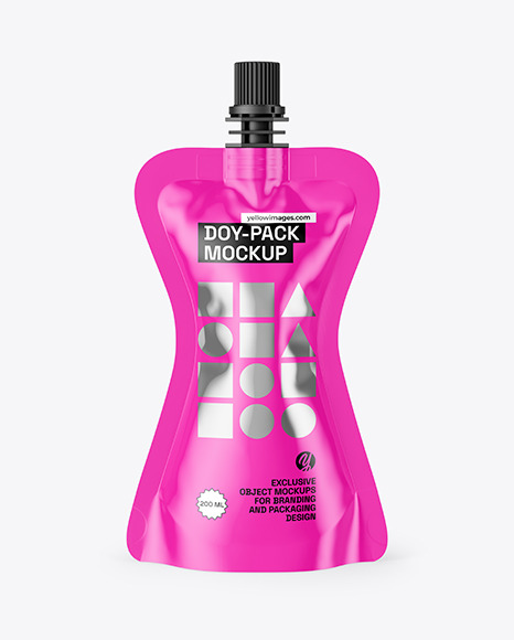Glossy Doy-Pack Mockup