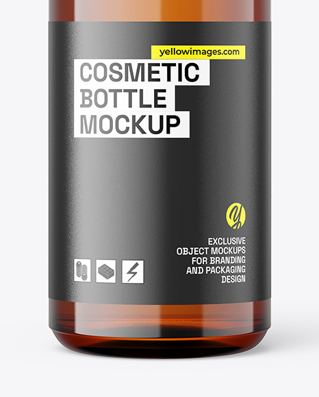 Amber essential oil bottle mockup / 20ml - Smarty Mockups