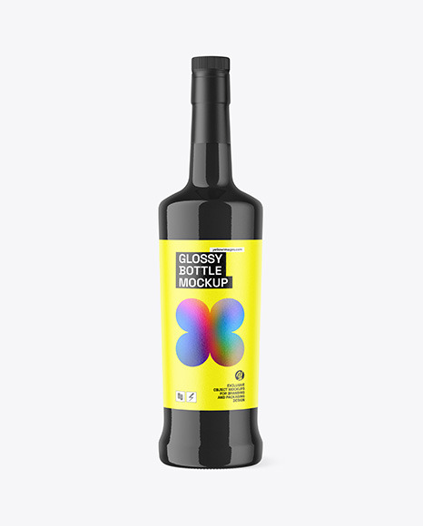 700ml Glossy Bottle Mockup