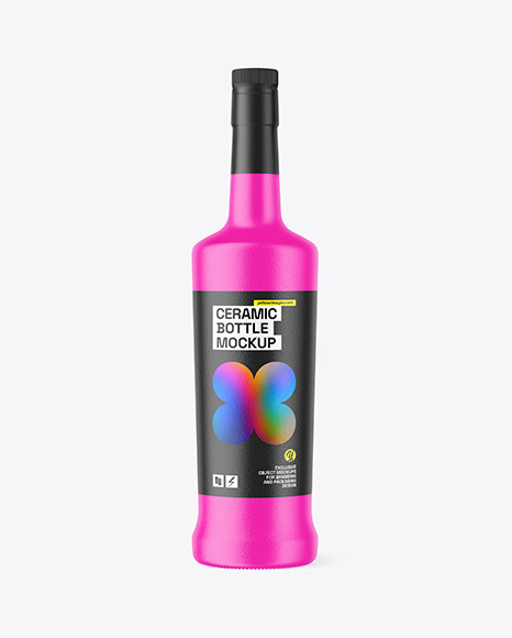 700ml Ceramic Bottle Mockup