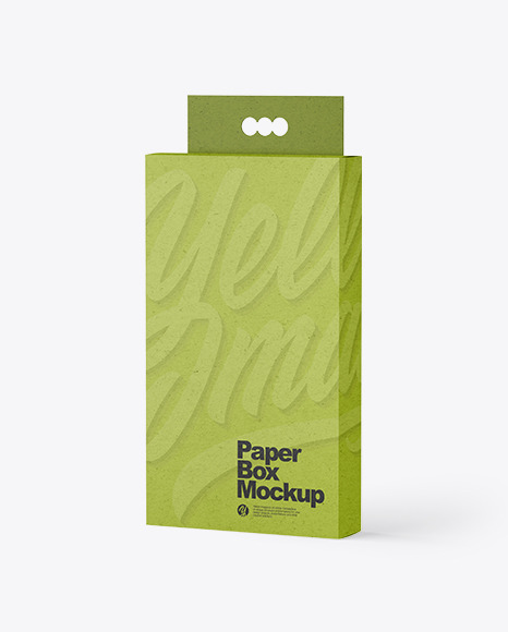 Kraft Paper Hanging Box Mockup