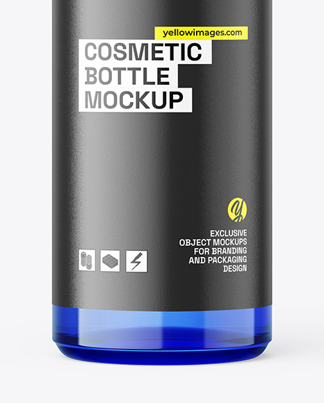 10ml Essential Oil Blue Bottle Mockup