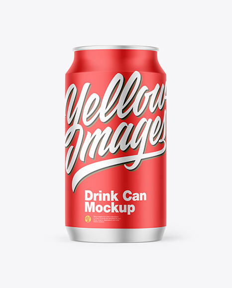 Metallic Drink Can Mockup