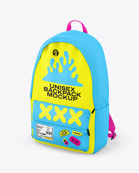 Backpack Mockup - Half Side View