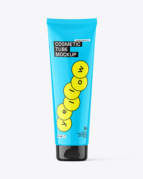 Glossy Cosmetic Tube Mockup