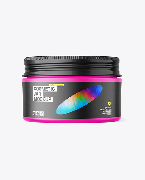 Matte Cosmetic Jar Mockup