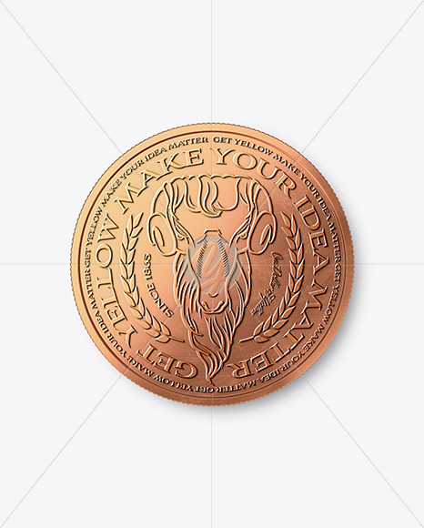Bronze Coin Mockup
