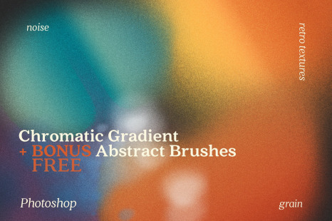Retro Gradient Colors PS +Free Brush