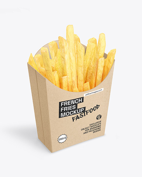 Free French Fries Packaging Mockup PSD - Good Mockups