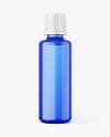 50ml Essential Oil Blue Bottle Mockup