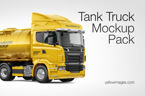 Tank Trailer Truck Mockup Pack