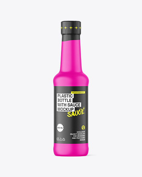 Matte Sauce Bottle Mockup