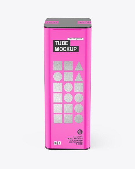 Matte Square Tube Mockup