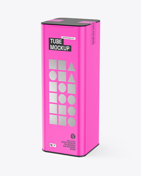 Matte Square Tube Mockup
