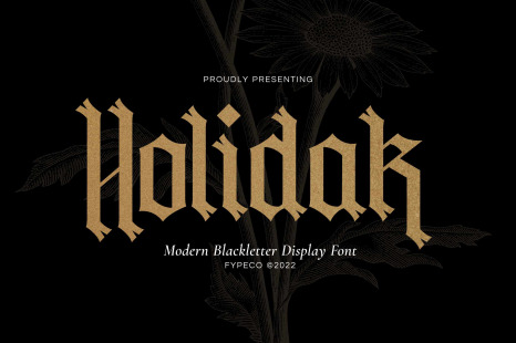 Holidak - Blackletter Display Font