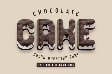 Chocolate Cake - Color Font