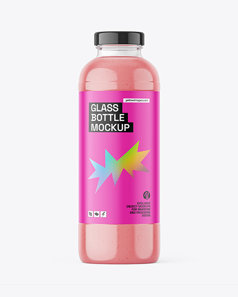 Smoothie Glass Bottle Mockup