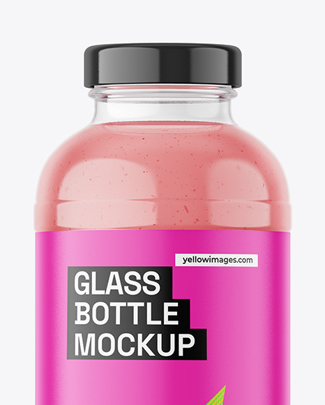 Smoothie Glass Bottle Mockup