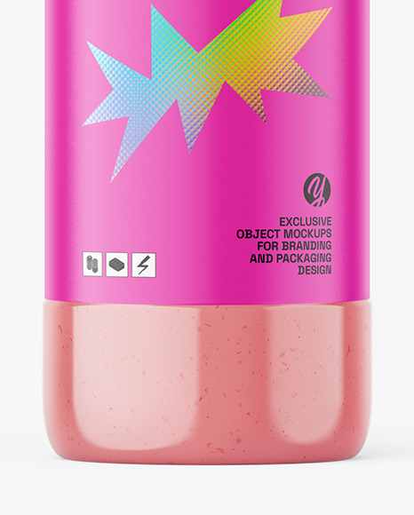 Smoothie Glass Bottle Mockup