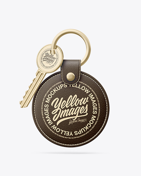 Leather Keychain Mockup