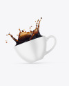 Matte Cup w/ Coffee Splash Mockup