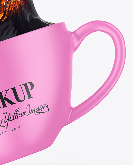 Matte Cup w/ Coffee Splash Mockup