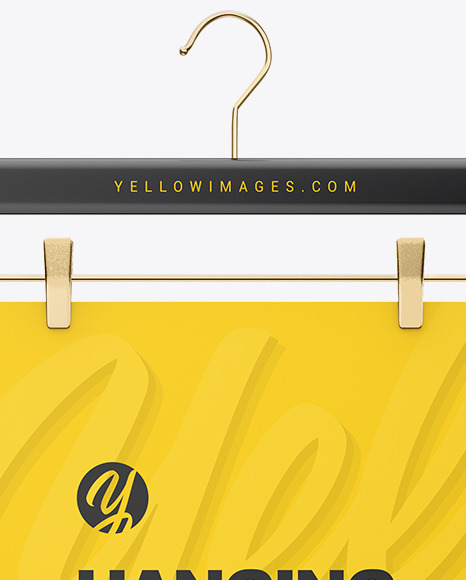 Paper Poster on Hanger Mockup