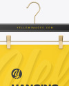 Paper Poster on Hanger Mockup
