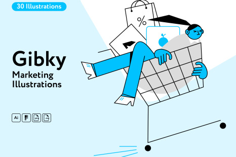 Gibky Marketing Illustrations