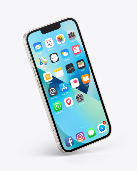 Apple iPhone 13 Starlight Mockup