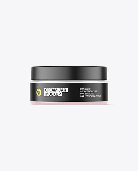 75ml Clear Cosmetic Cream Jar Mockup