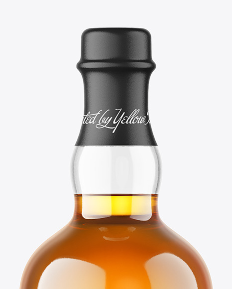 Clear Glass Whiskey Bottle Mockup