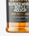 Clear Glass Whiskey Bottle Mockup