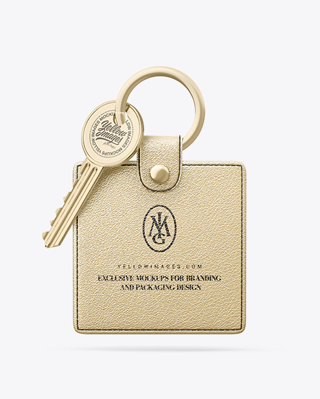 Metallized Keychain Mockup