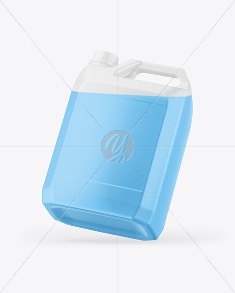 Transparent Plastic Jerrycan Mockup