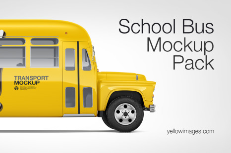 Old School Bus Mockup Pack