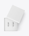 Jewelry Earrings in a Box Mockup