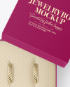 Jewelry Earrings in a Box Mockup