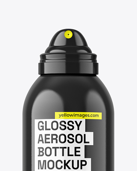 300ml Glossy Aerosol Bottle Mockup