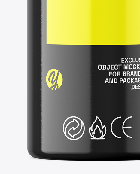 300ml Glossy Aerosol Bottle Mockup