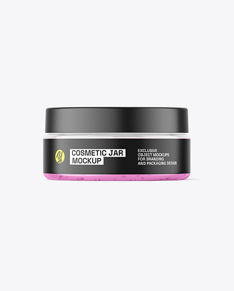 50ml Clear Cosmetic Gel Jar Mockup