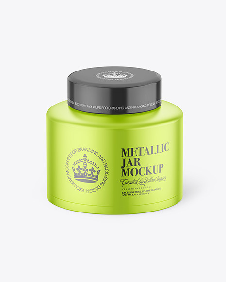 Matte Metallic Jar Mockup