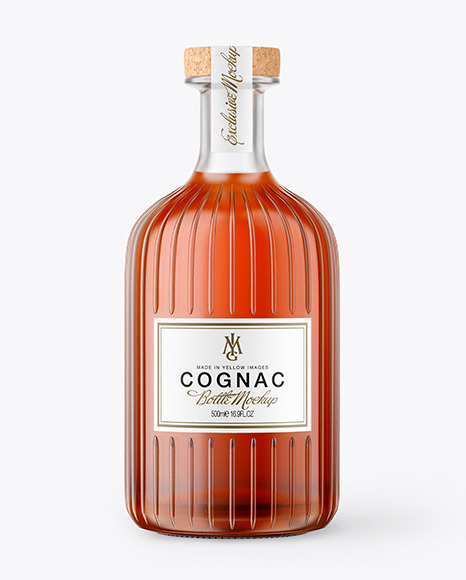 Cognac Bottle Mockup