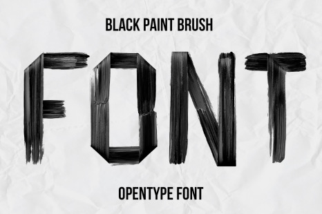Black Paint Brush Font