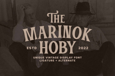 Marinok Hoby-Vintage Display Font