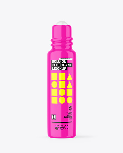 Glossy Roll-On Deodorant Mockup